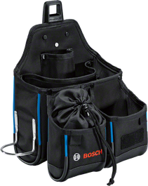 กระเป๋าเครื่องมือ Bosch GWT 4 พร้อมช่องกระเป๋าหลายช่อง.