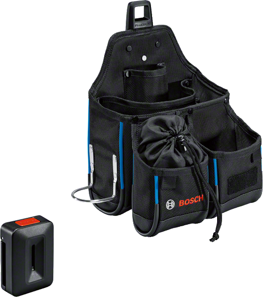 ชุดกระเป๋าใส่เครื่องมือ Bosch พร้อมช่องเก็บของหลายช่อง.