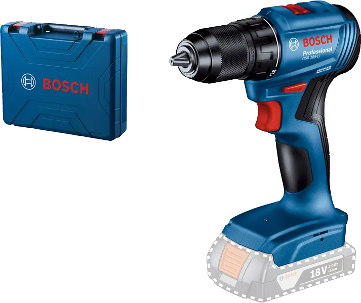 สว่านไร้สาย Bosch GSR 185-LI พร้อมกระเป๋าพกพา.