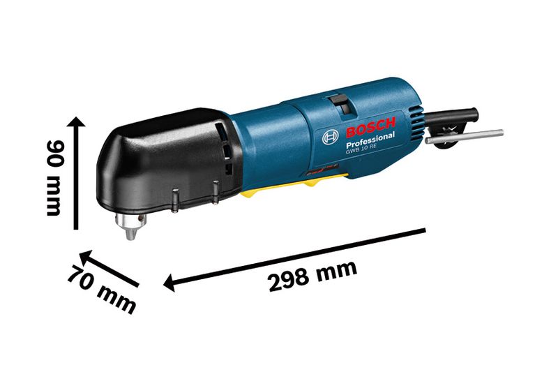 สว่านกระแทก Bosch GWB 10 RE ขนาดกะทัดรัด ความยาว 298 มม.