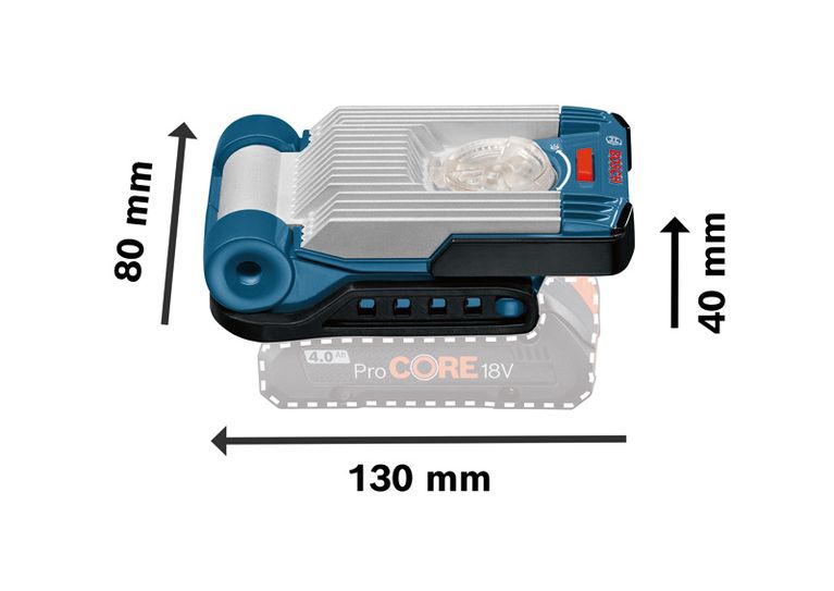 ไฟไร้สาย Bosch GLI VariLED กำลังไฟ 420 ลูเมน.