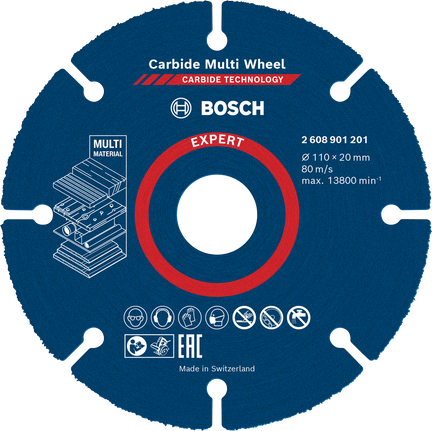 ใบตัดคาร์ไบด์ Bosch EXPERT Multi Material 110x20มม.