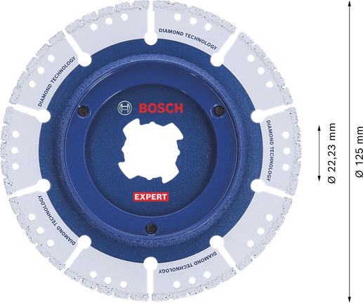 ใบตัดท่อเพชร Bosch EXPERT X-LOCK ขนาด 125มม.