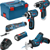 ชุดเครื่องมือมืออาชีพไร้สาย Bosch 12V พร้อม L-BOXX.