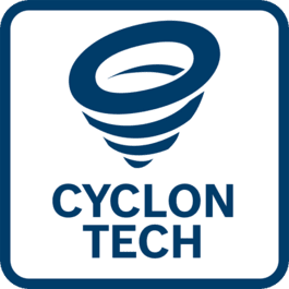  CYCLON TECH – กำจัดฝุ่นได้ถึง 90%* ช่วยป้องกันมอเตอร์และเพิ่มประสิทธิภาพให้กับเครื่องมือ