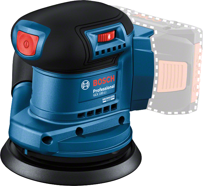 เครื่องขัดแบบสุ่มวงโคจรไร้สาย Bosch GEX 18V-LI.
