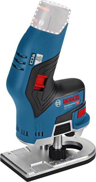 เครื่องเราเตอร์ไร้สาย Bosch GKF 12V-8 สำหรับการตัดแต่งขอบอย่างแม่นยำ.