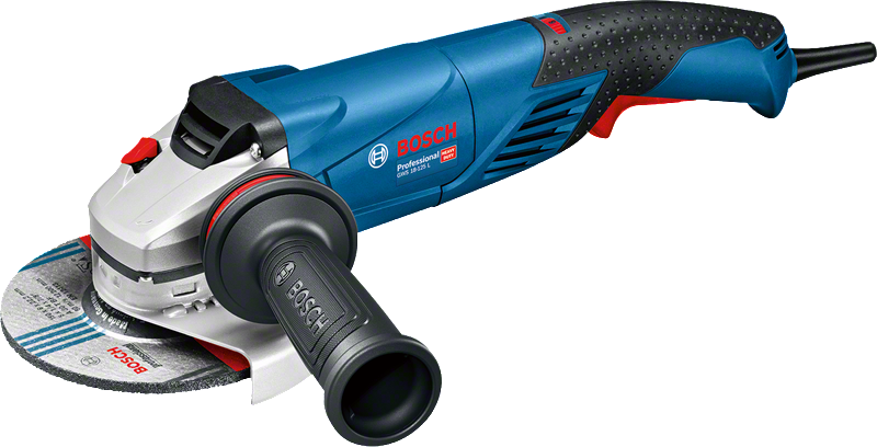 เครื่องเจียรไฟฟ้า Bosch GWS 18-125 SL พร้อมด้ามจับที่ถูกหลักสรีรศาสตร์.