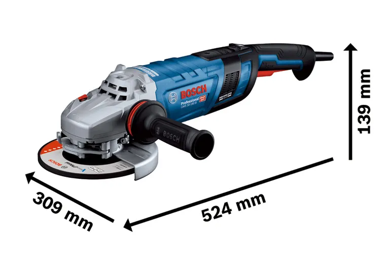 เครื่องเจียรไฟฟ้า Bosch GWS 30-180 B พร้อมใบตัด 180มม.
