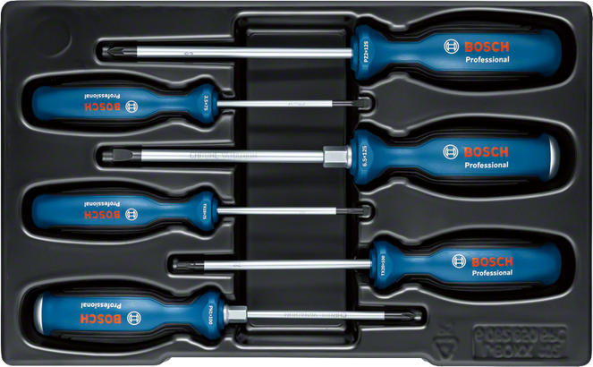 ชุดไขควง 6 ชิ้น SL/PH/PZ/TX ชุดไขควง Bosch 6 ชิ้นในถาด