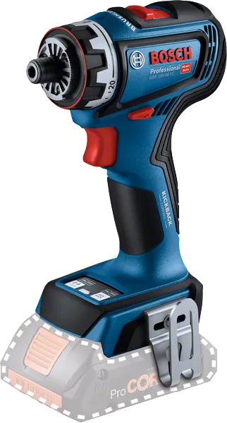 ไขควงกระแทกไร้สาย Bosch GDX 18V-200 C พร้อมคลิปหนีบเข็มขัด