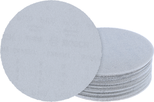 แผ่นขัดตาข่าย Bosch PRO ซ้อนกันเพื่อการขัดที่ปราศจากฝุ่น.