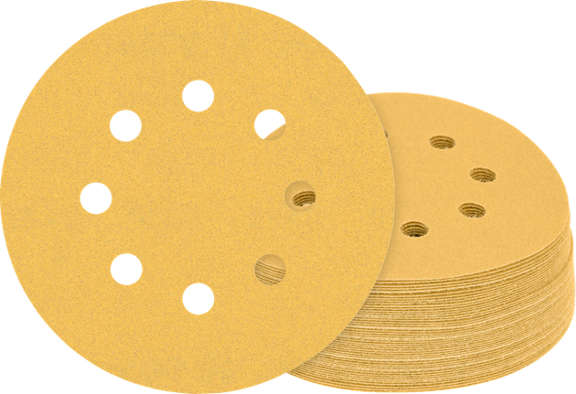 แผ่นขัด Bosch ที่มีการออกแบบ 8 รูสำหรับดูดฝุ่น.