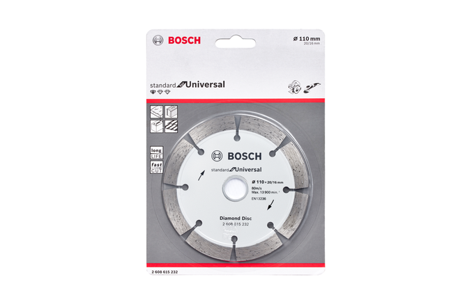แผ่นเจียรเพชรมาตรฐานอเนกประสงค์ Bosch สำหรับงานตัด