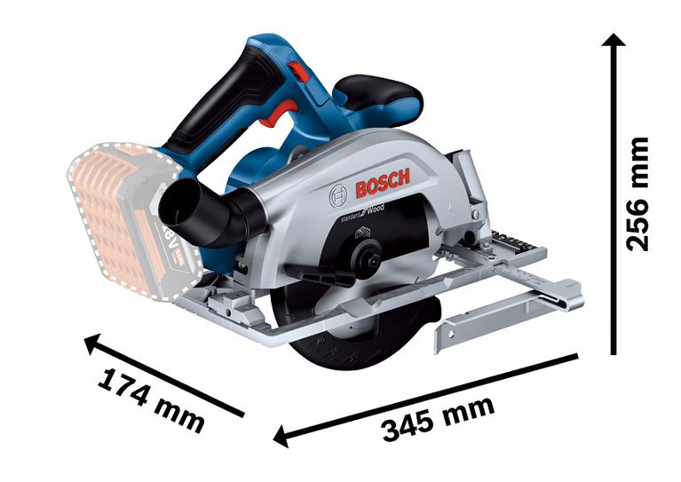 Bosch GKS 185-LI เลื่อยวงเดือนไร้สายสำหรับไม้.
