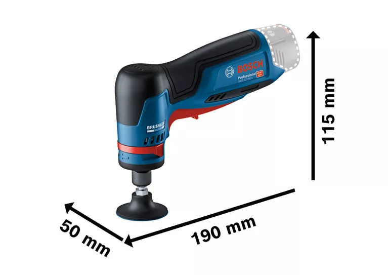 GWG 12V-50 S เครื่องเจียรแบบโรตารี Bosch GWG 12V-50 S พร้อมมอเตอร์ไร้แปรงถ่าน