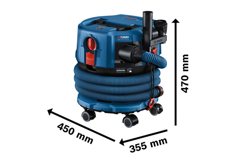 เครื่องดูดฝุ่นไร้สาย Bosch GAS 18V-12 MC พร้อมท่อ.