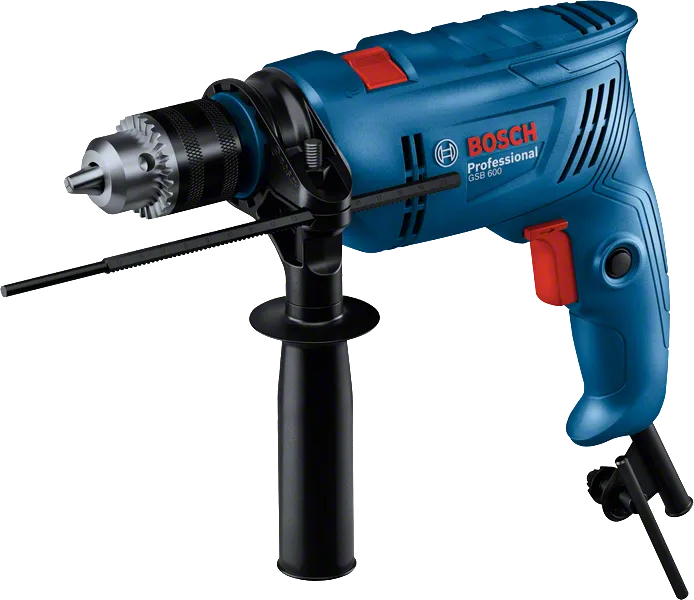 สว่านกระแทก Bosch GSB 600 พร้อมด้ามจับด้านข้าง.