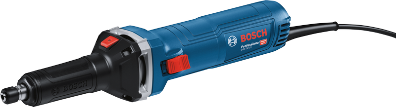 เครื่องเจียรตรง Bosch GGS 30 LS ที่มีด้ามจับตามหลักสรีรศาสตร์.