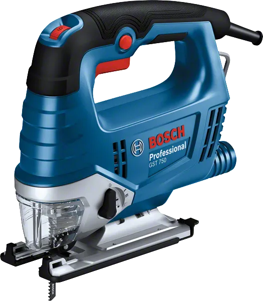 จิ๊กซอว์ Bosch GST 750 พร้อมด้ามจับที่ถูกหลักสรีรศาสตร์.