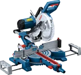 เลื่อยองศา Bosch GCM 254 D พร้อมตัวนำองศาแบบปรับได้.