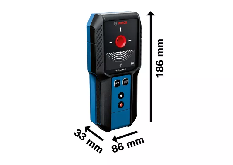 GMS 120-27 เครื่องตรวจจับโลหะ สายเคเบิล ไม้ รุ่น Bosch GMS 120-27