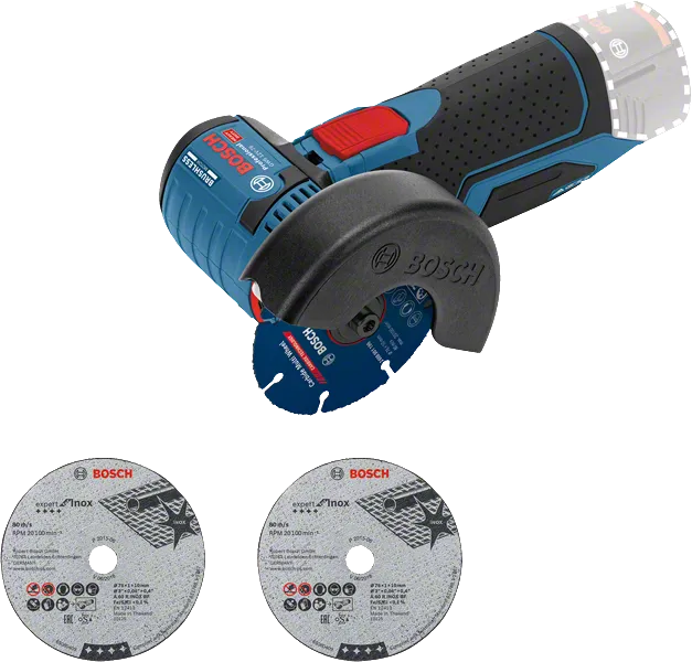 เครื่องเจียรไร้สาย Bosch GWS 12V-76 พร้อมใบตัด.