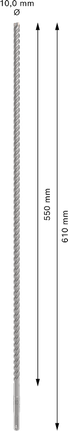 ดอกสว่านเจาะกระแทก PRO SDS plus-5X, ขนาด 10 x 550 x 610 มม. ดอกสว่านกระแทก Bosch PRO SDS plus-5X 10x550x610 มม.