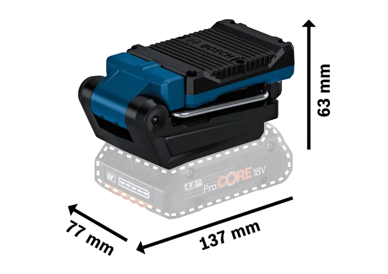 ไฟทำงานไร้สาย Bosch GLI 18V-800 ขนาดกะทัดรัด