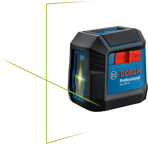เครื่องมือวัดระดับเลเซอร์ Bosch GLL 50 G พร้อมเส้นสีเขียว.