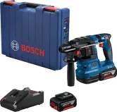 Bosch GBH 185-LI สว่านโรตารี่ไร้สายพร้อมแบตเตอรี่ เครื่องชาร์จ และเคส.