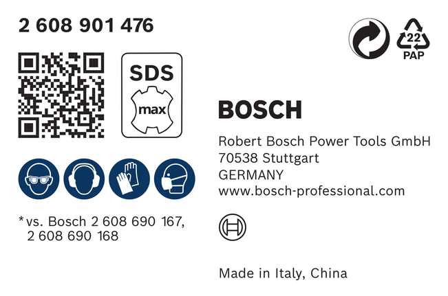 อะแดปเตอร์ดอกสกัดปลายแหลม Bosch SDS max 400 มม.