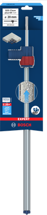 ชุดดอกสว่านเจาะกระแทก EXPERT SDS Clean plus-8X ขนาด 20 x 400 x 550 ดอกสว่านโรตารี่ Bosch SDS Clean plus-8X 20×400×550 มม.