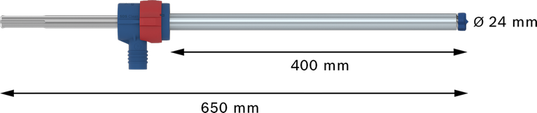 ดอกสว่านกระแทก Bosch EXPERT SDS Clean max-8X 24x400x650 มม.