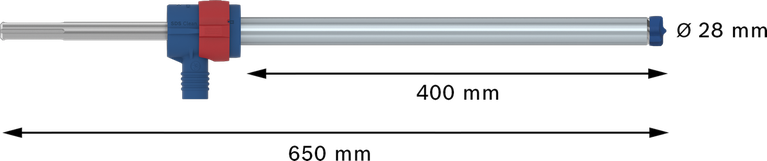 ดอกสว่านโรตารี่ Bosch EXPERT SDS Clean max-8X 28x400x650 มม.