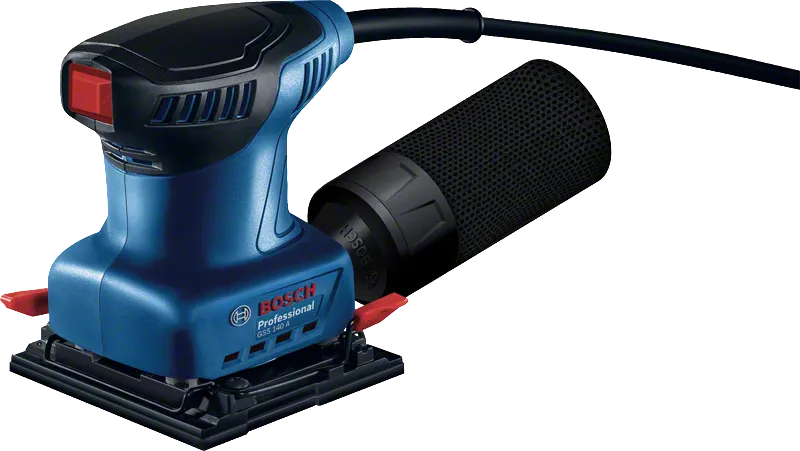 เครื่องขัดกระดาษทรายระบบสั่น Bosch GSS 140 A พร้อมกล่องเก็บฝุ่น.