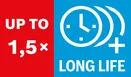 อายุการใช้งานยาวนาน 1.5 เท่า.