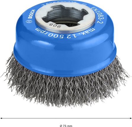 แปรงถ้วย Bosch PRO Metal Clean X-Lock ขนาด 75 มม. สำหรับเครื่องเจียร.