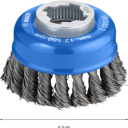 แปรงถ้วย Bosch PRO Metal heavy X-Lock 75 มม.