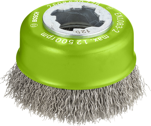 PRO Stainless Steel clean แปรงถ้วยทำความสะอาดสเตนเลส Bosch PRO X-Lock ขนาด 75 มม.