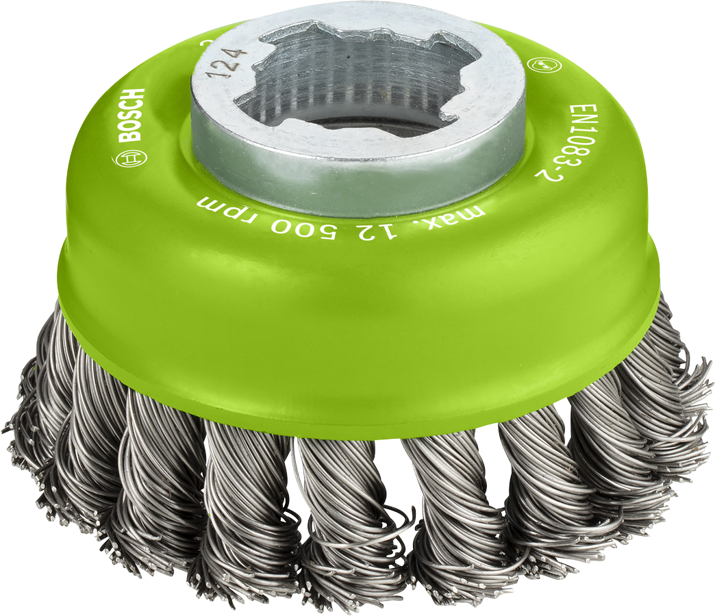 แปรงถ้วยสแตนเลส Bosch PRO X-Lock 75 มม.