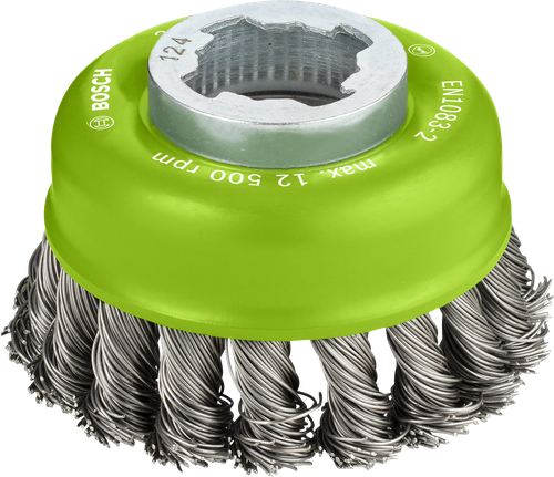 แปรงถ้วยสแตนเลส Bosch PRO X-Lock 75 มม.