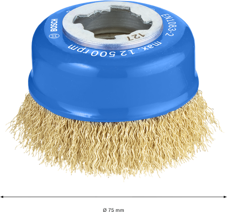 แปรงทำความสะอาดโลหะแบบถ้วย Bosch PRO ขนาด 75 มม. X-LOCK.