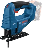 จิ๊กซอว์ไร้สาย Bosch GST 183-LI พร้อมช่องใส่แบตเตอรี่ที่มองเห็นได้.