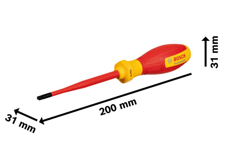 ไขควง VDE SL/PZ 1x100 ไขควง Bosch VDE SL/PZ1x100 ยาว 200 มม.