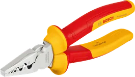 คีมย้ำ Bosch VDE ขนาด 180 มม. พร้อมด้ามจับหุ้มฉนวน.