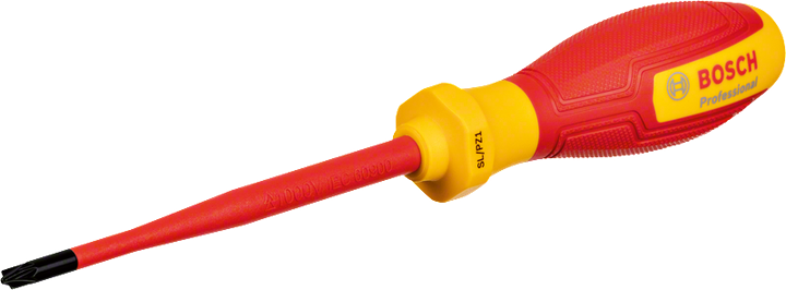 ไขควง VDE SL/PZ 1x100 ไขควงหุ้มฉนวน Bosch พร้อมด้ามจับที่ถูกหลักสรีรศาสตร์