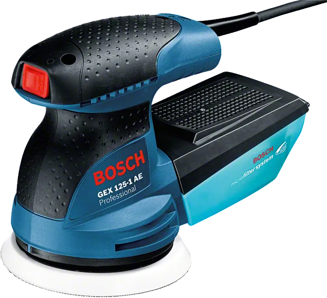 เครื่องขัดแบบสุ่มวงโคจรพร้อมไมโครฟิลเตอร์ Bosch GEX 125-1 AE.
