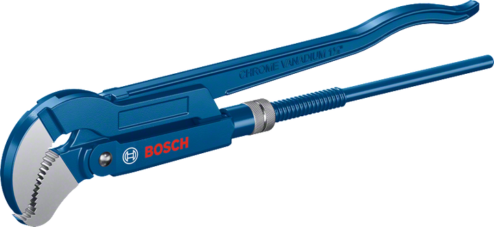 ประแจขันท่อหัวฉาก 45° ปากจับรูปตัว S 420 มม. ประแจท่อมุม Bosch 1½″