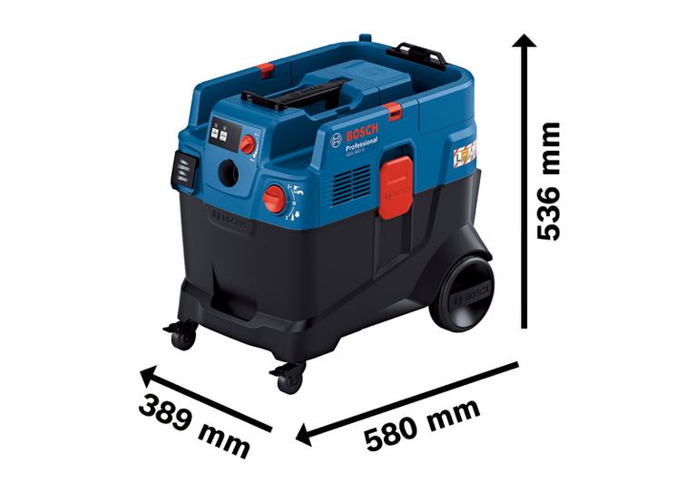 GAS 400 A เครื่องดูดฝุ่นอเนกประสงค์ Bosch GAS 400 ตามขนาดที่แสดง